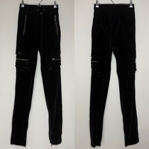 GUAPI By Aaron Wilhelm Velvet Grungecore Black Goth Streetwear Designer Joggers